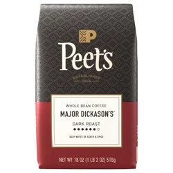 Peet's Coffee, Major Dickason's Dark Roast Whole Bean Coffee - 18oz Bag