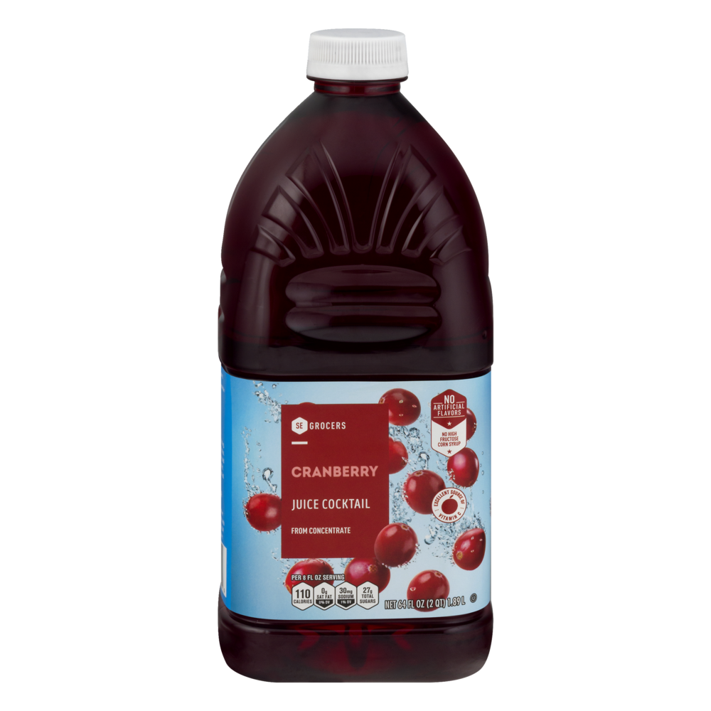 slide 1 of 1, SE Grocers Cranberry Juice Cocktail, 64 oz
