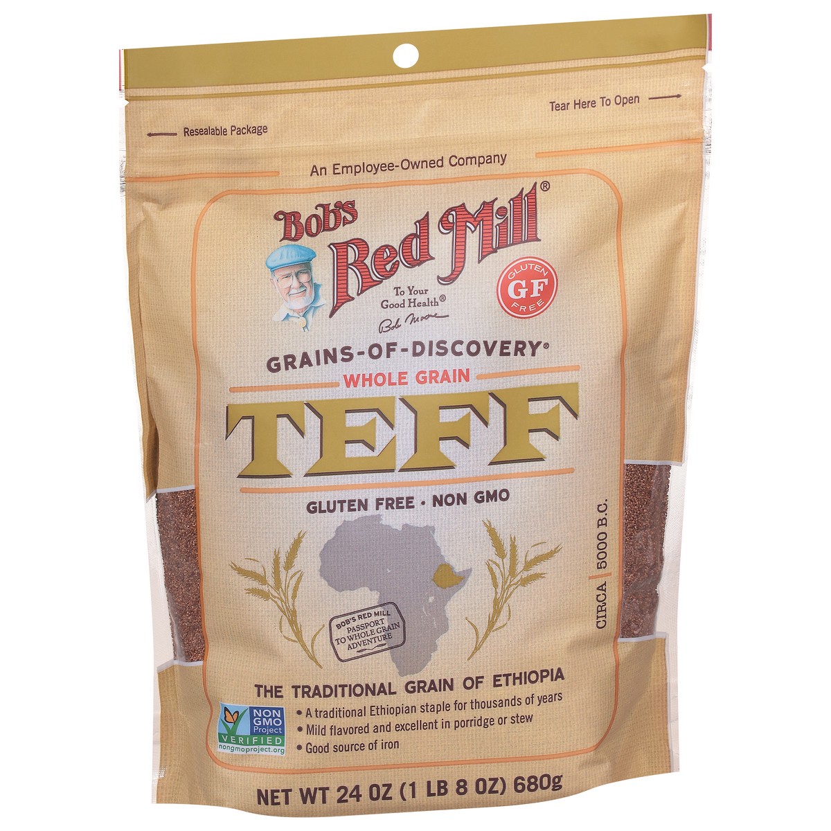 slide 2 of 9, Bob's Red Mill Teff Whole Grain 24Oz, 24 oz