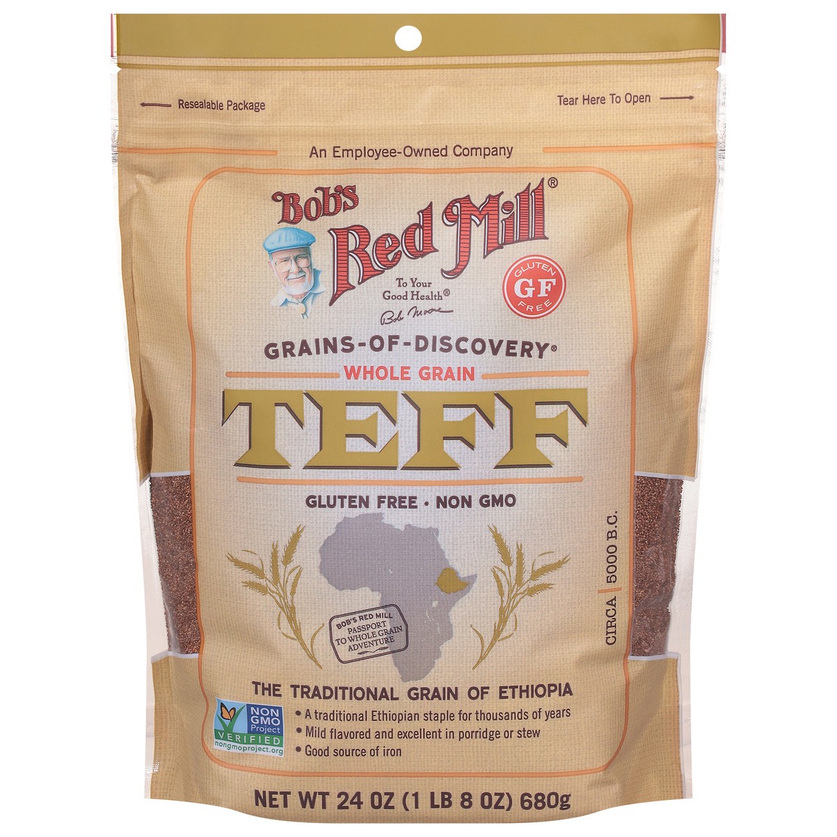 slide 1 of 9, Bob's Red Mill Teff Whole Grain 24Oz, 24 oz