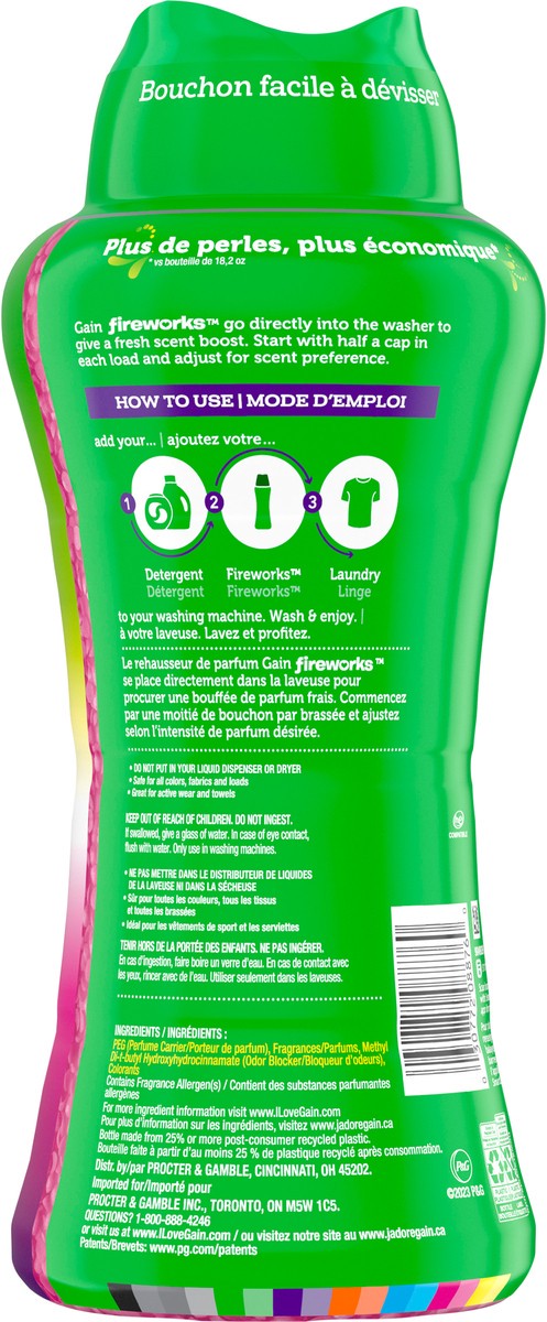 slide 5 of 8, Gain In-Wash Laundry Scent Booster, Moonlight Breeze Scent, 24.0 OZ, Fresh Extender + Odor Protection, 1.5 lb