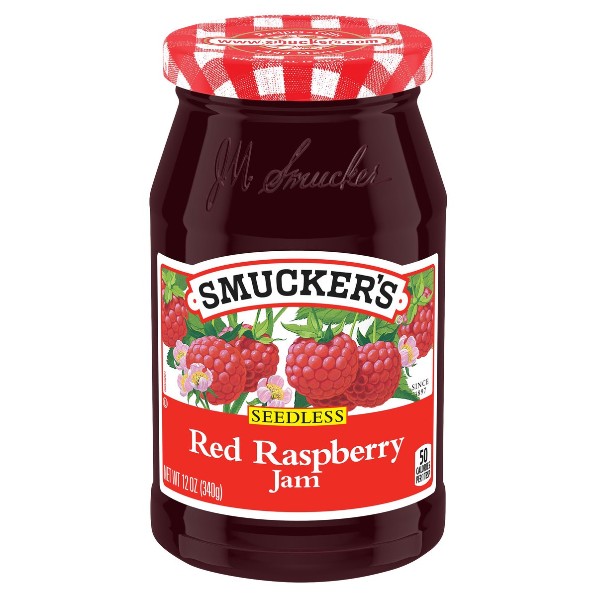 slide 1 of 8, Smucker's Jam, Red Raspberry, 12 oz