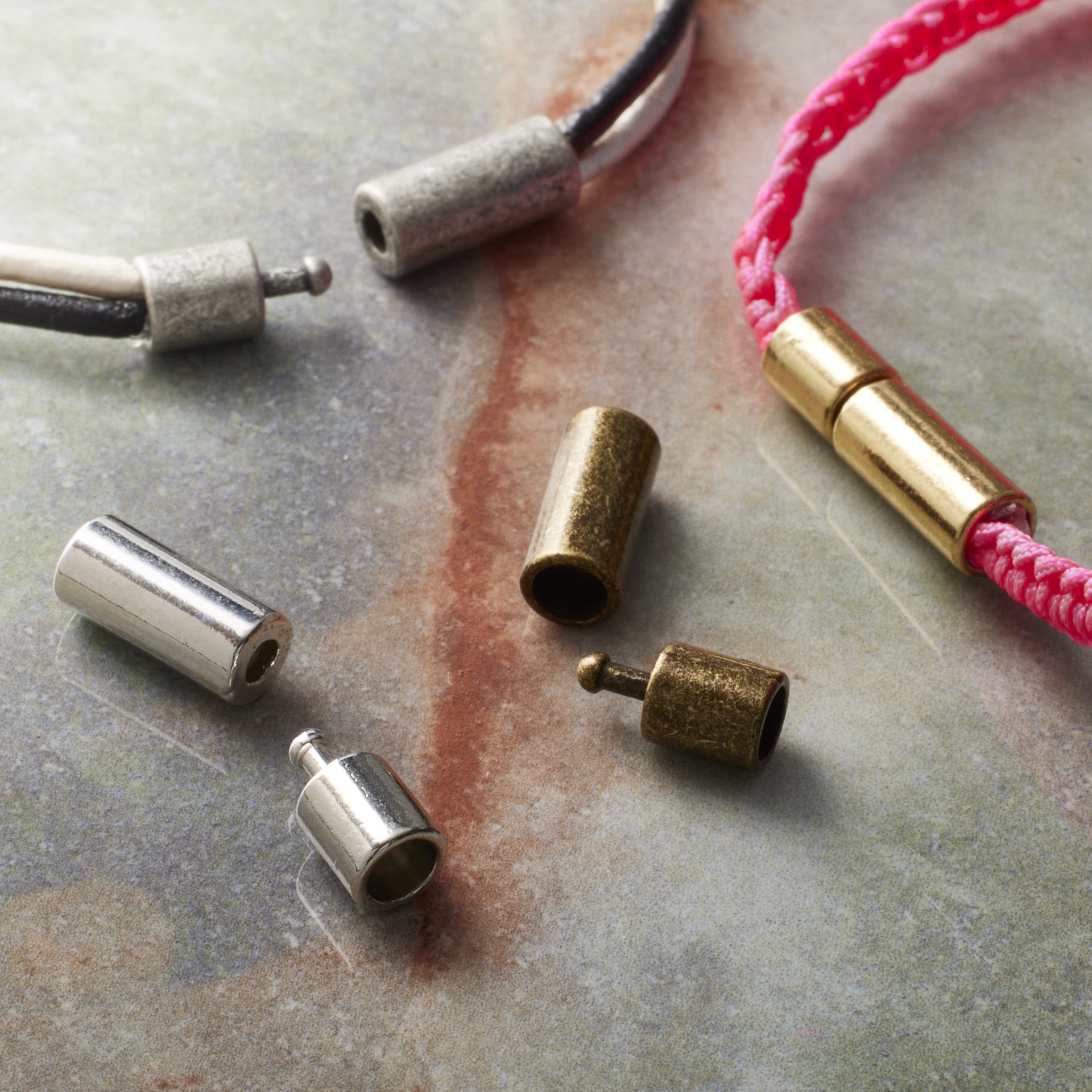 slide 3 of 3, 18mm Cord End Cap Closures, 4ct. By Bead Landing, 18mm