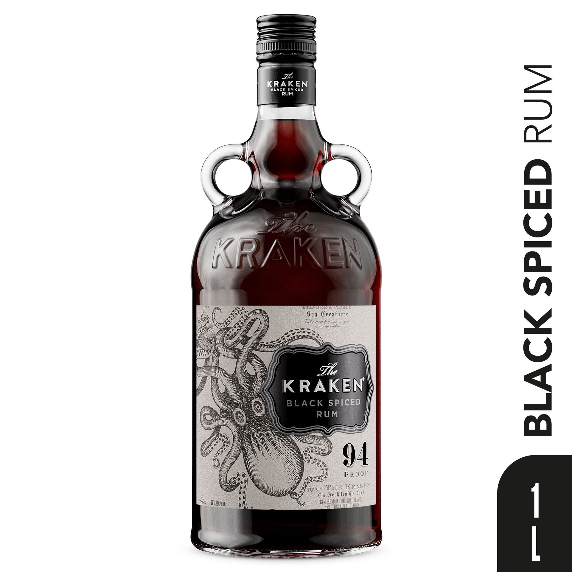 slide 1 of 5, Kraken 94 Proof - 1 L, 1 liter