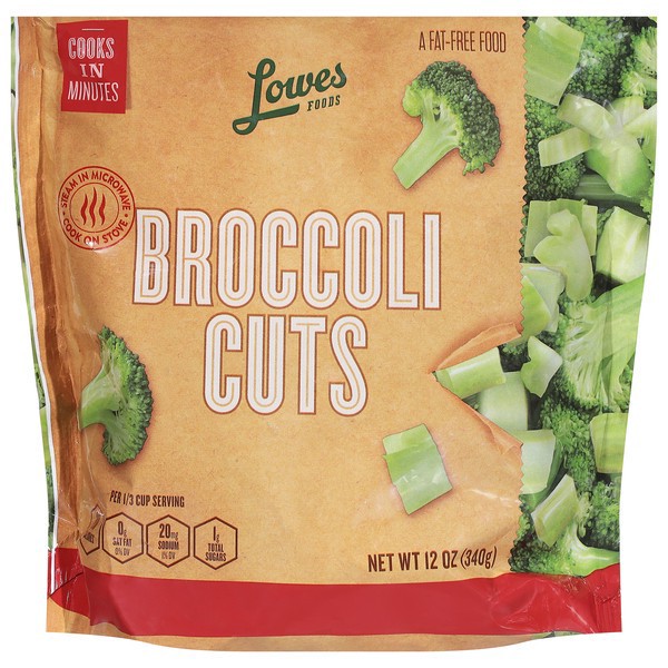 slide 1 of 1, Lowes Foods Broccoli Cuts, 12 oz