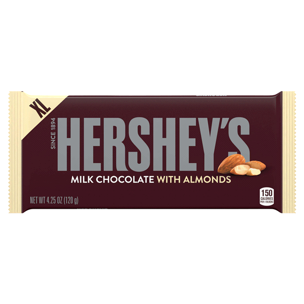 slide 1 of 1, Hershey's Milk Chocolate With Almonds, 5 oz; 141 gram