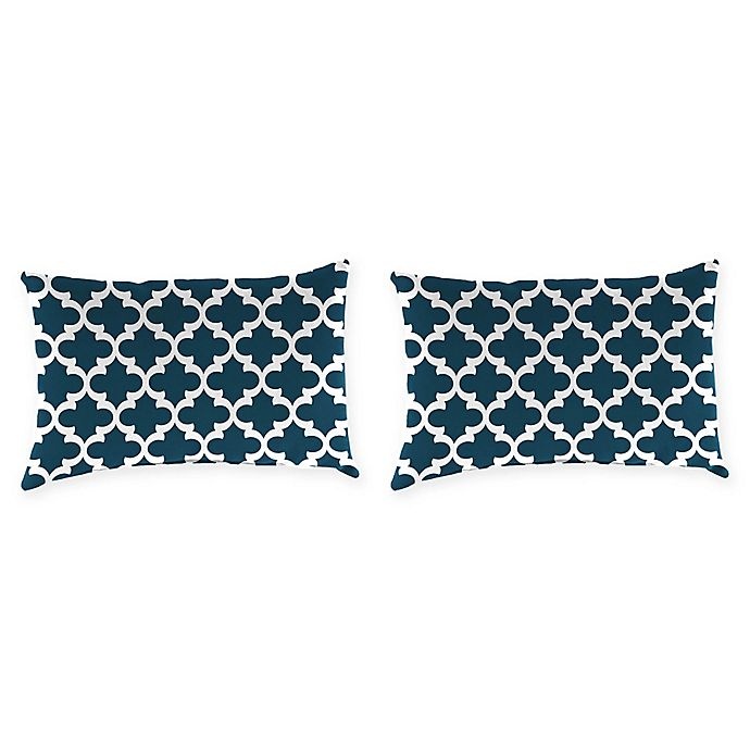 slide 1 of 1, Jordan Manufacturing Print Outdoor Lumbar Throw Pillows - Fulton Oxford, 2 ct