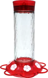 More Birds Diamond Hummingbird Feeder - Red