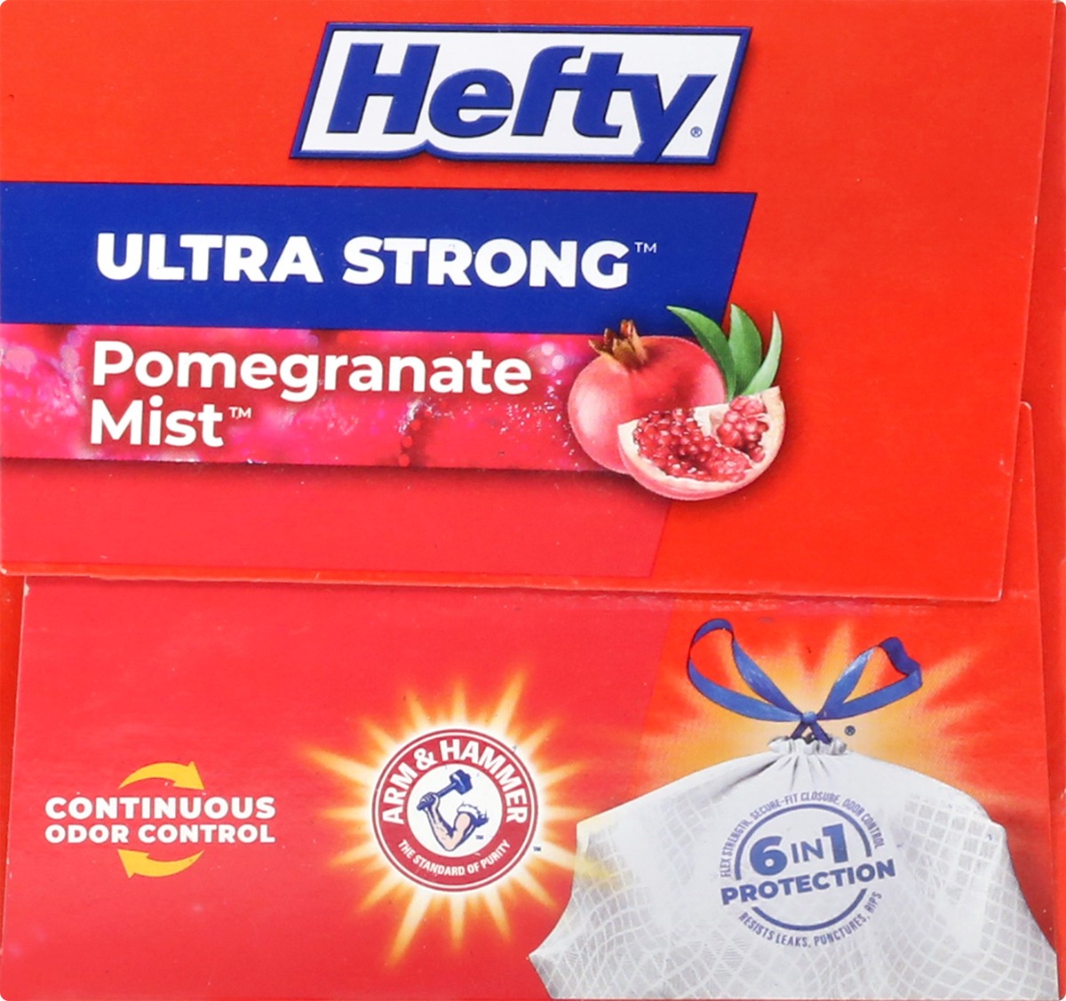 slide 8 of 12, Hefty Ultra Strong 13 Gallon Drawstring Pomegranate Mist Tall Kitchen Bags 40 ea, 40 ct