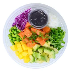 H-E-B Sushiya Salmon Poke Bowl with White Rice & Original Sauce