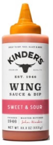 slide 1 of 1, Kinder's Sweet & Sour Wing Sauce & Dip, 16.9 oz