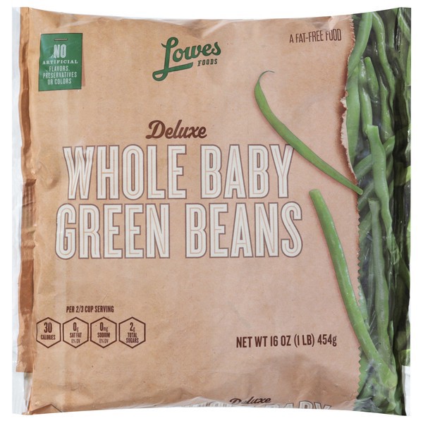 slide 1 of 1, Lowes Foods Whole Green Beans, 16 oz