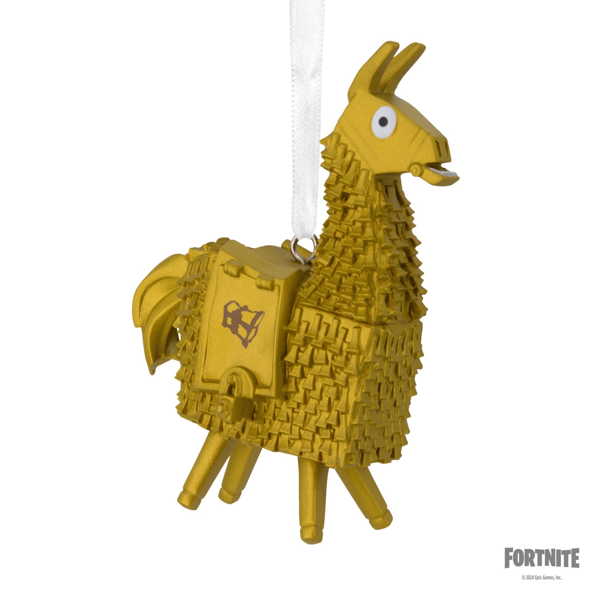 slide 2 of 5, Hallmark 3.25" Fortnite Golden Loot Llama Ornament, 2.5 in x 3.25 in x 1.25 in