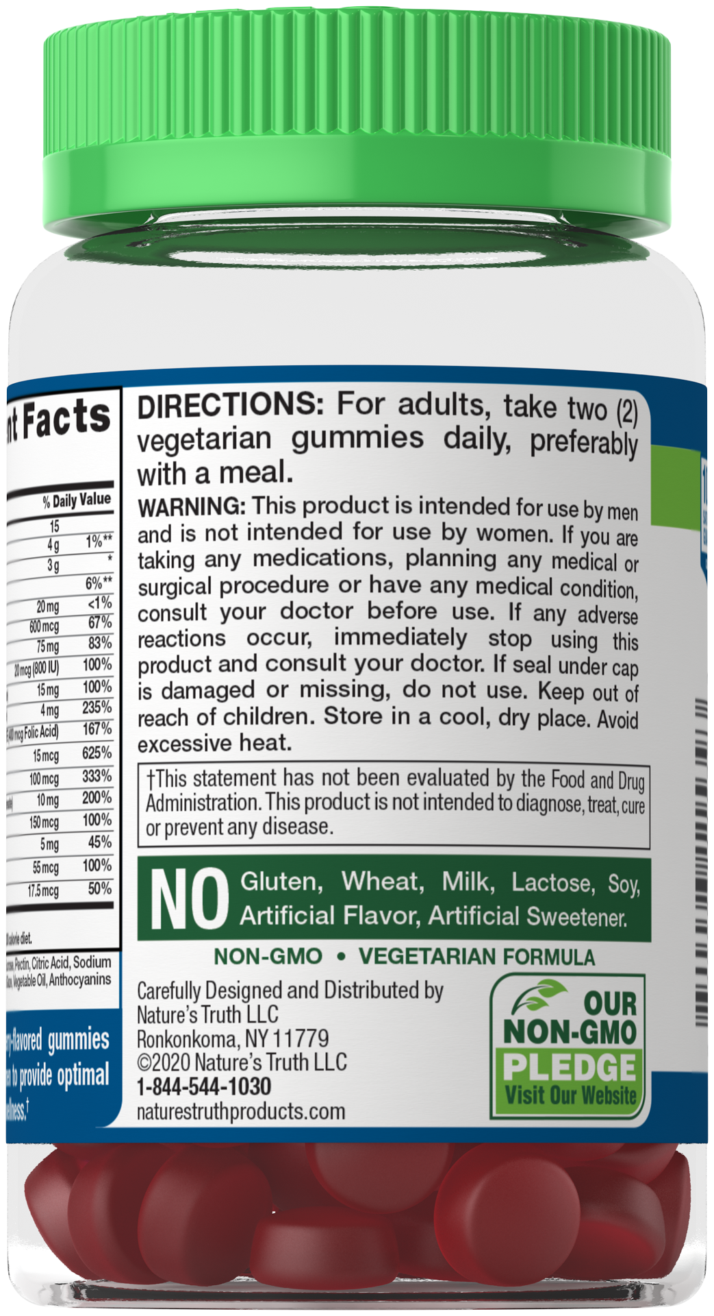 slide 3 of 4, Nature's Truth Men's Delicious Blueberry Flavor Multivitamin 70 Gummies, 70 ct