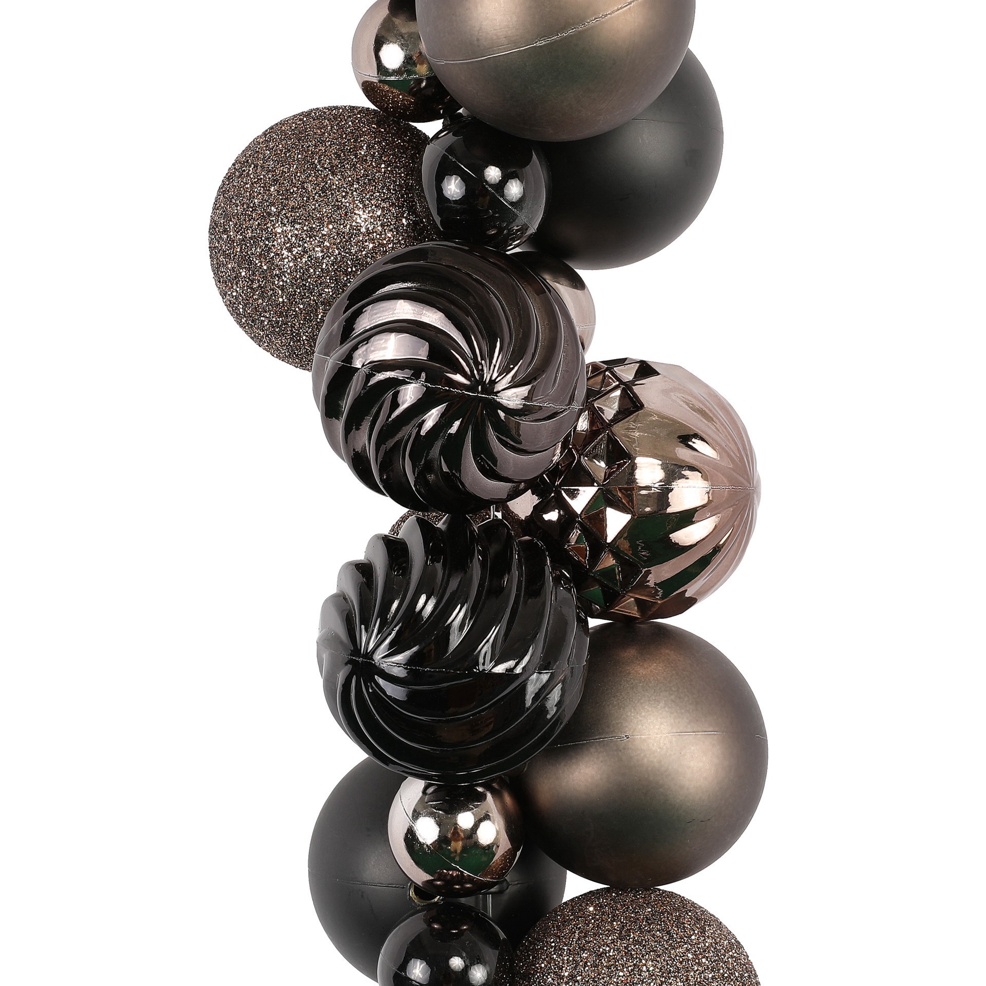 slide 3 of 3, 6ft. Dark Shimmer Shatterproof Ball Ornament Garland By Ashland, 6 ft