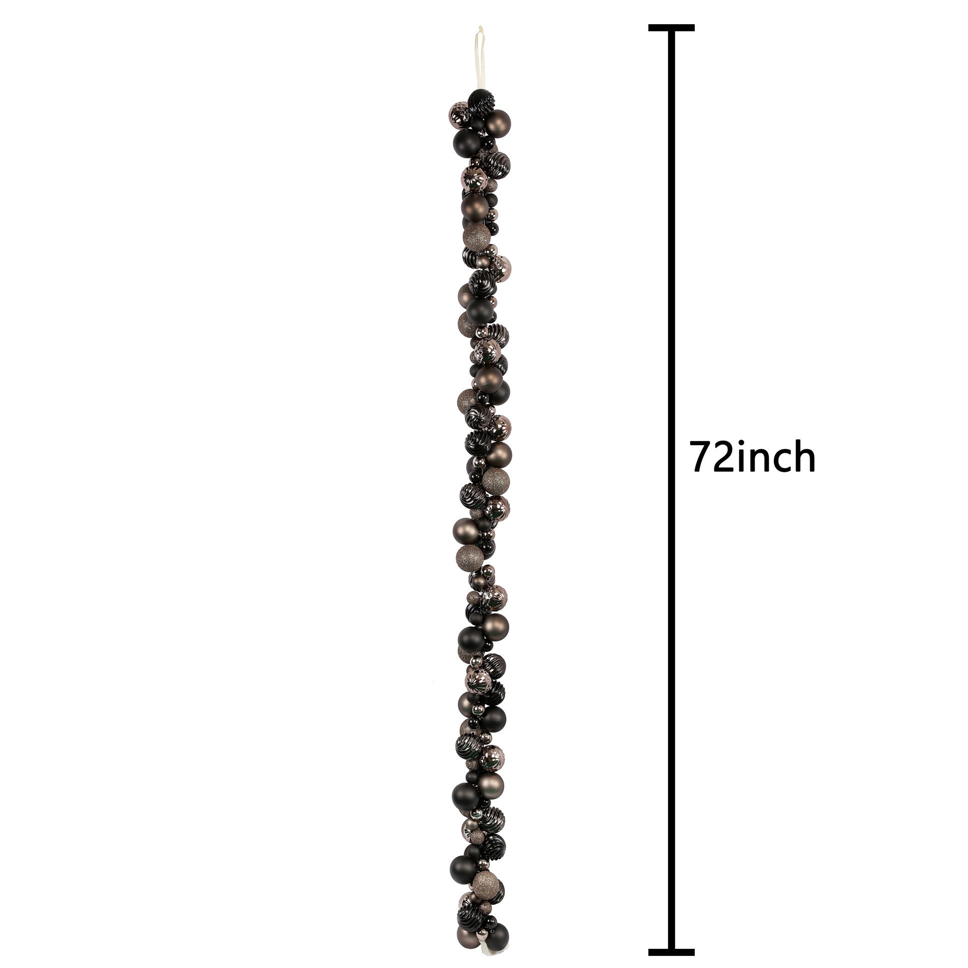 slide 2 of 3, 6ft. Dark Shimmer Shatterproof Ball Ornament Garland By Ashland, 6 ft