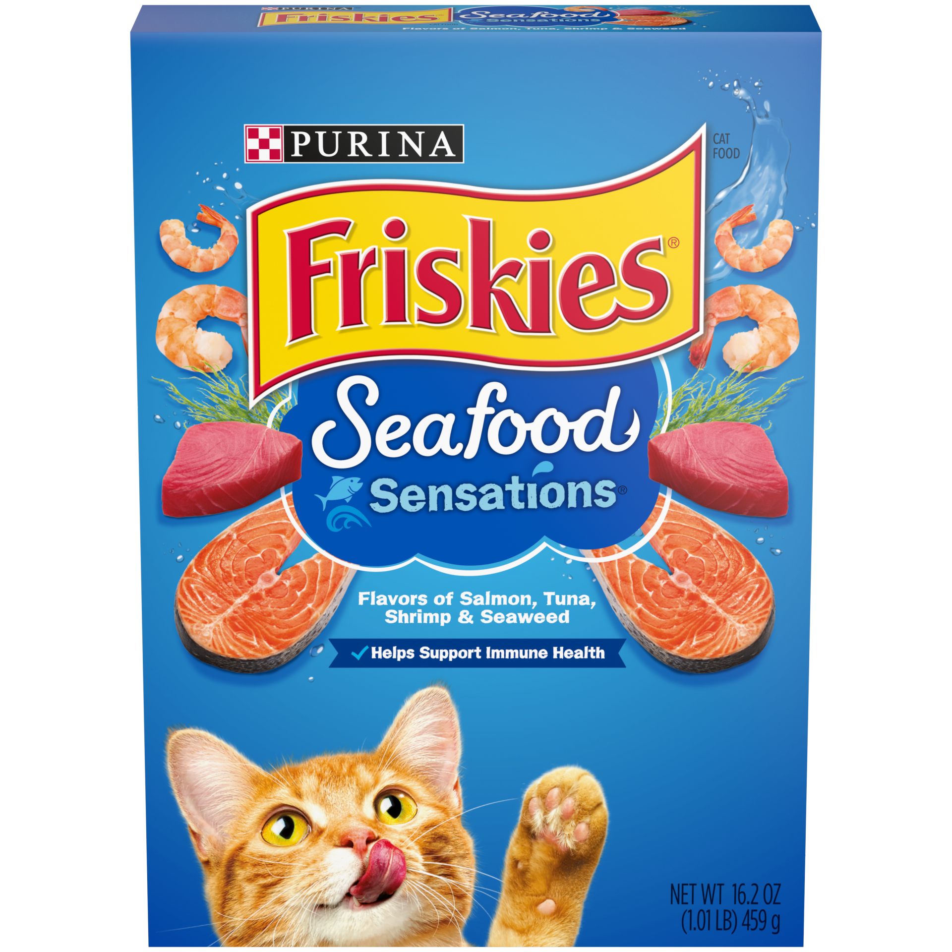 slide 1 of 9, Purina Friskies Seafood Sensations Cat Food, 16 oz