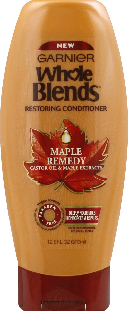 slide 5 of 6, Garnier Whole Blends Maple Remedy Restoring Conditioner, 12.5 fl oz