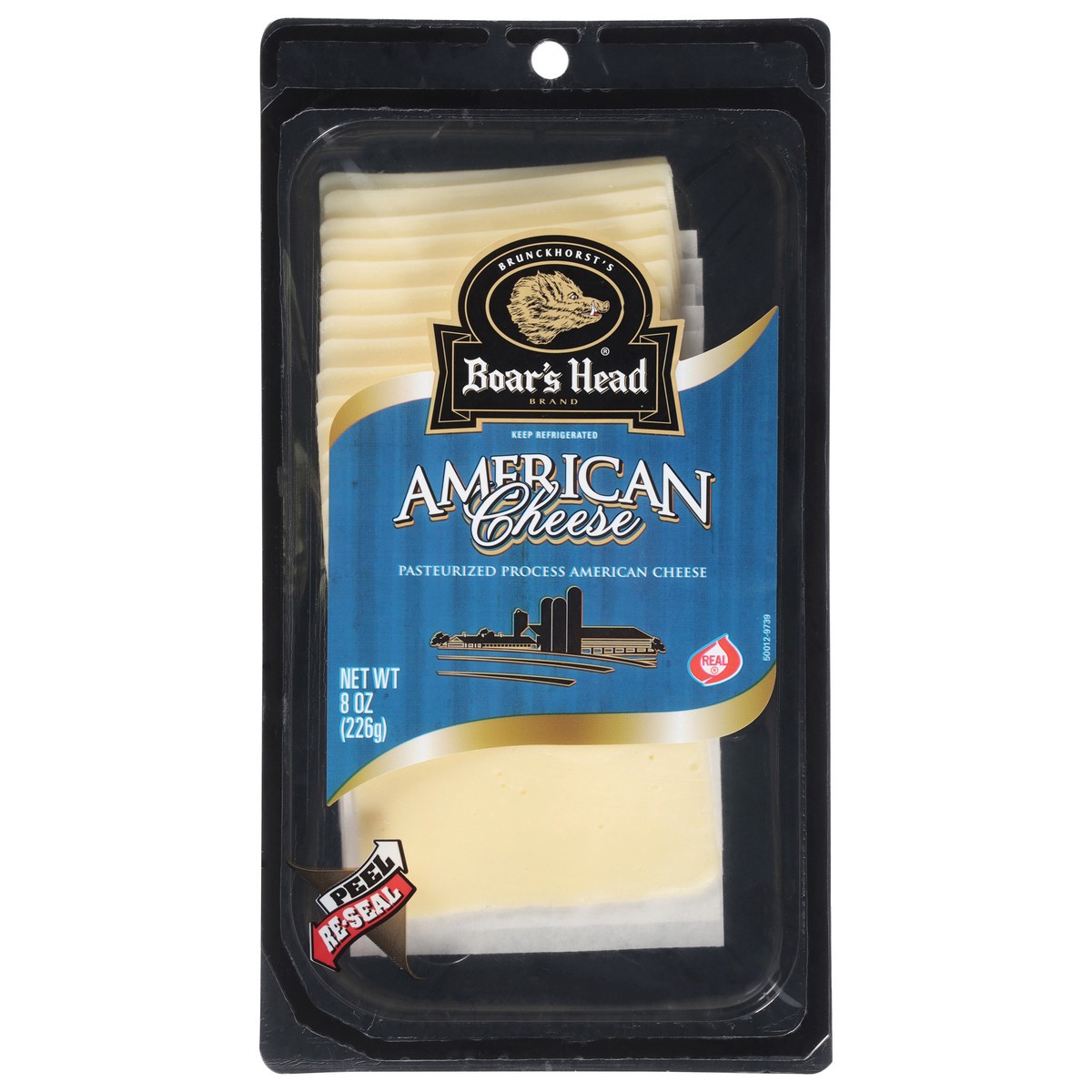 slide 1 of 9, Boar's Head White American Cheese, 8 oz