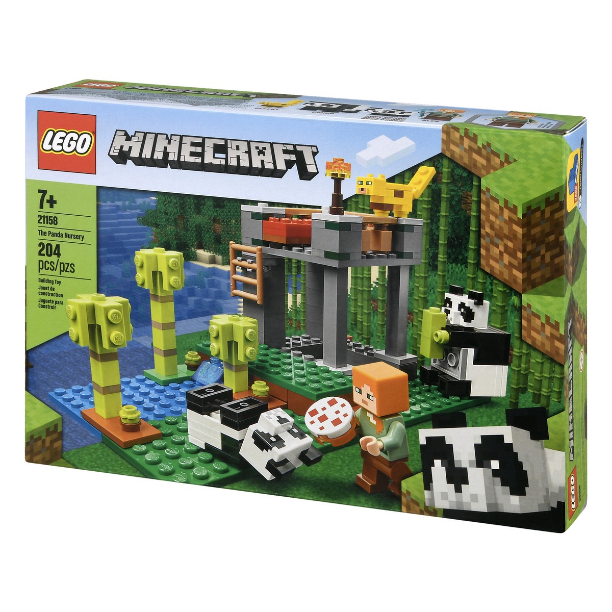 slide 3 of 11, LEGO Minecraft 204 Pieces Building Toy The Panda Nursery 204 ea, 1 ct