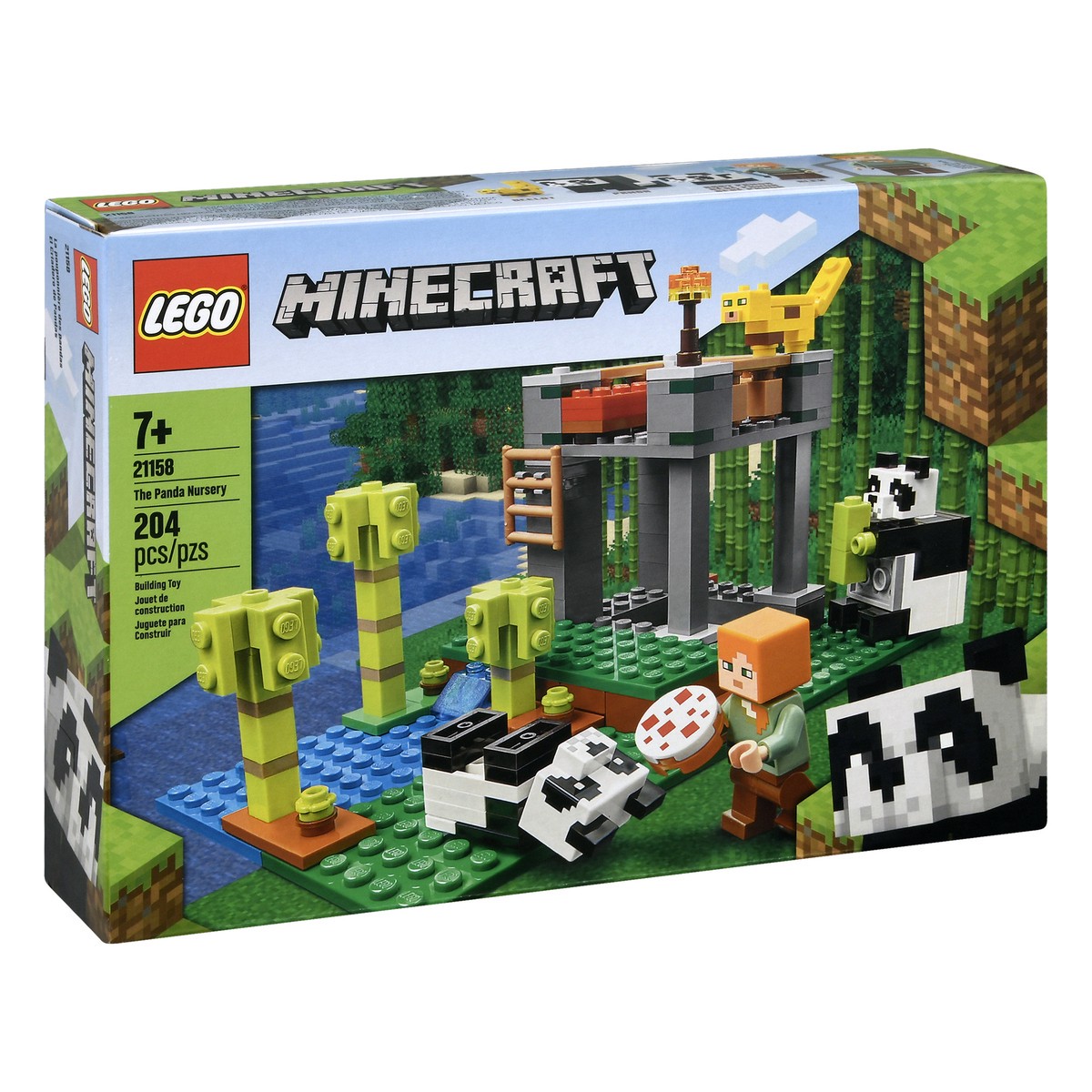 slide 6 of 11, LEGO Minecraft 204 Pieces Building Toy The Panda Nursery 204 ea, 1 ct