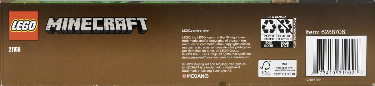 slide 8 of 11, LEGO Minecraft 204 Pieces Building Toy The Panda Nursery 204 ea, 1 ct