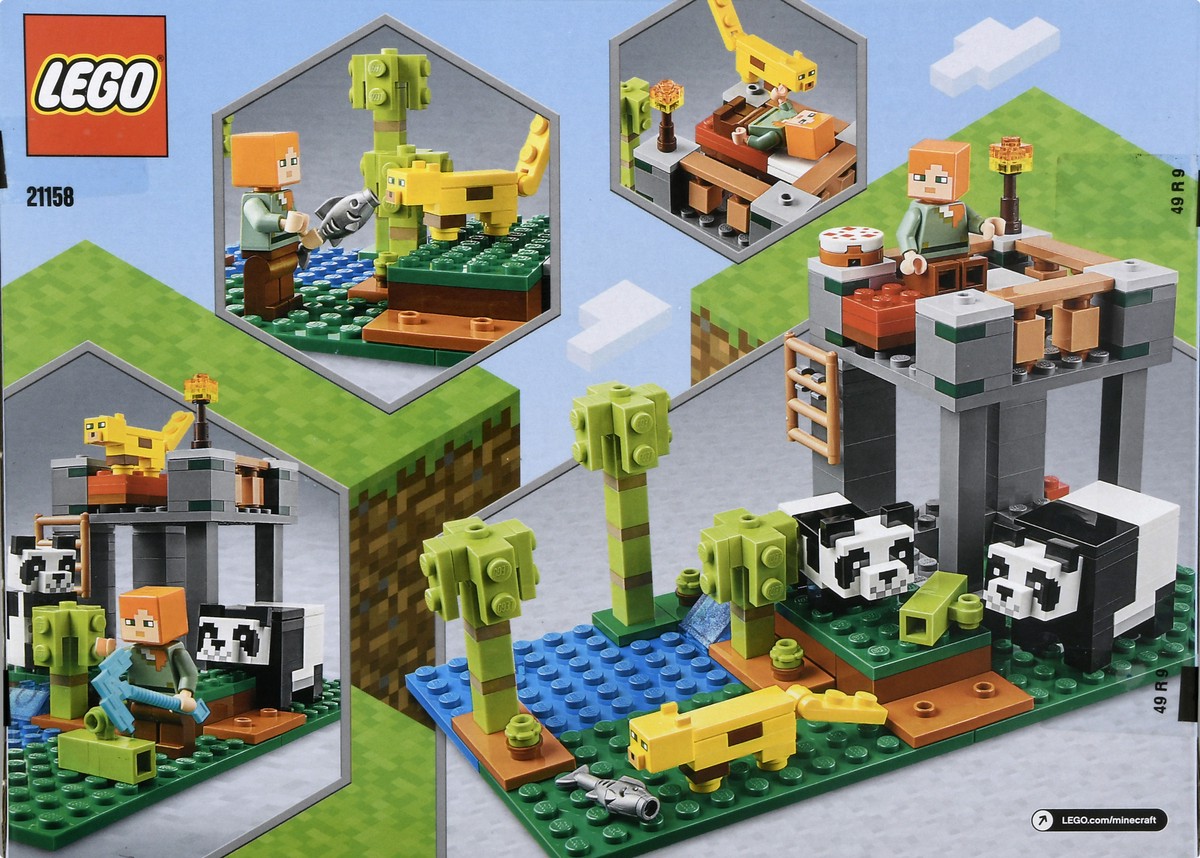 slide 9 of 11, LEGO Minecraft 204 Pieces Building Toy The Panda Nursery 204 ea, 1 ct