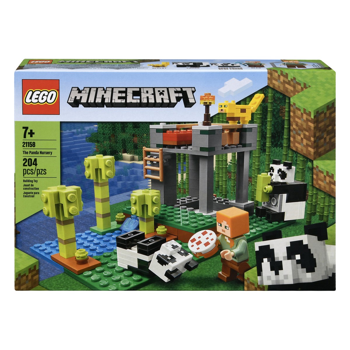 slide 1 of 11, LEGO Minecraft 204 Pieces Building Toy The Panda Nursery 204 ea, 1 ct