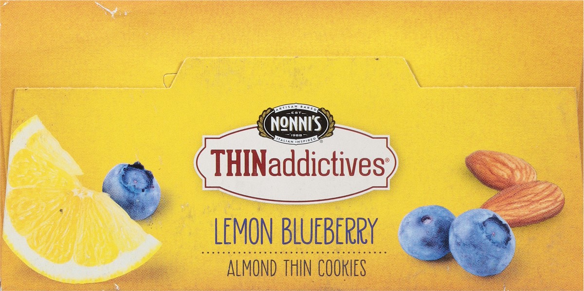 slide 4 of 11, Nonni's THINaddictives Almond Thin Lemon Blueberry Cookies 6 - 3 Packs, 4.4 oz