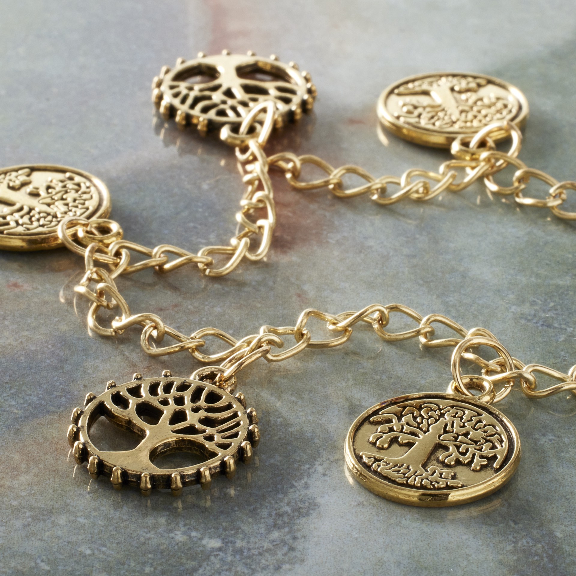 slide 3 of 3, Antique Gold Tree Of Life Metal Charms By Bead Landing, 15mm-18mm
