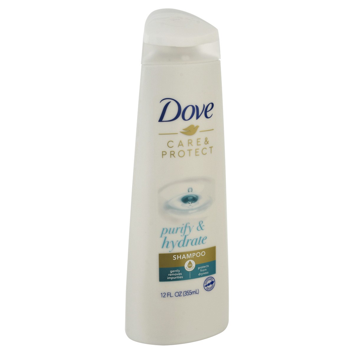 slide 2 of 9, Dove Care & Protect Shampoo Purify & Hydrate Shampoo, 12 fl oz, 12 fl oz