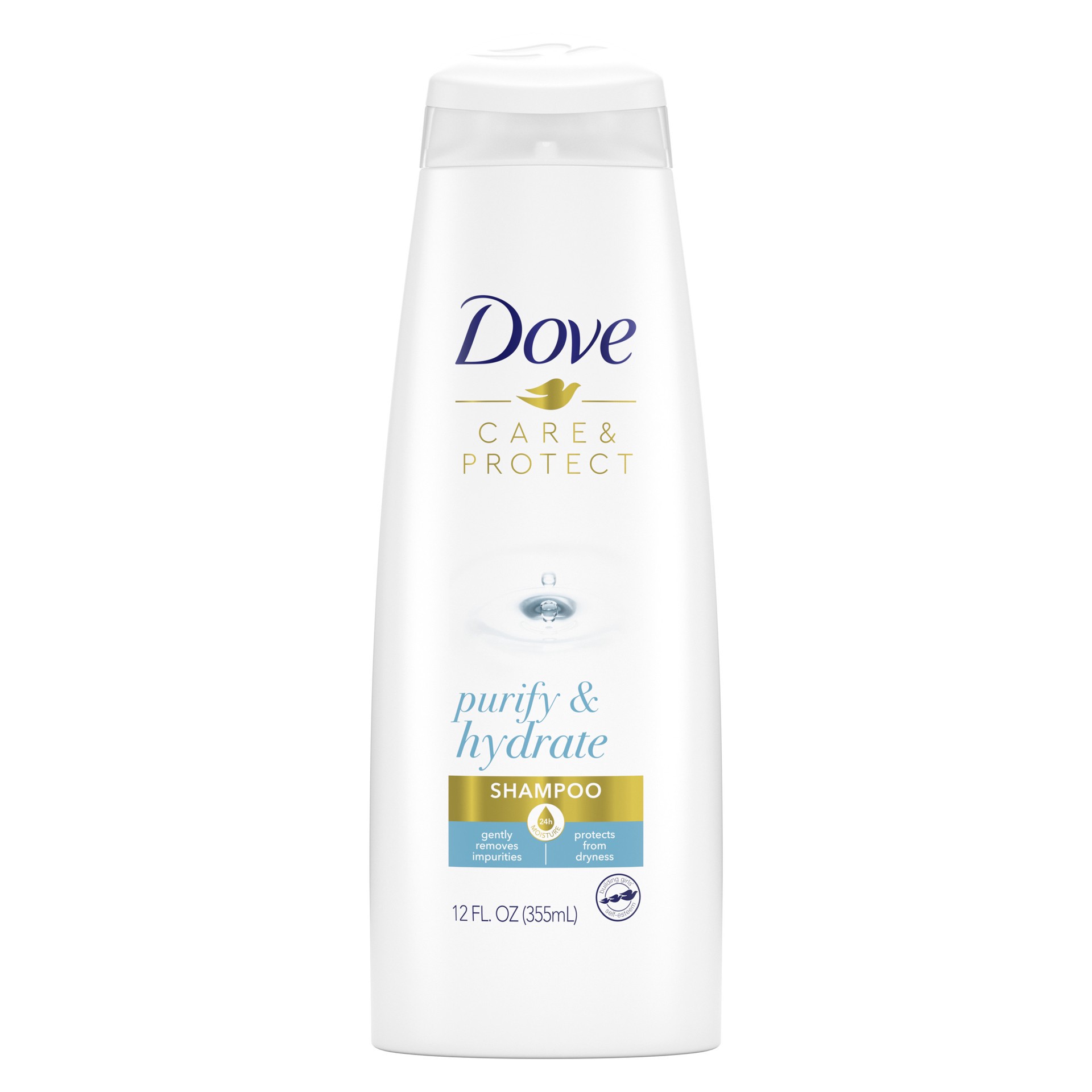 slide 1 of 9, Dove Care & Protect Shampoo Purify & Hydrate Shampoo, 12 fl oz, 12 fl oz