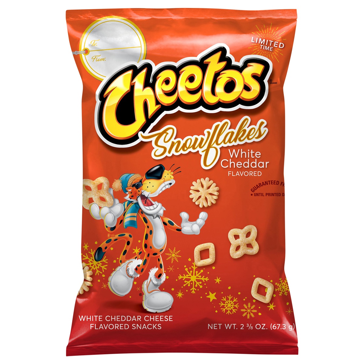 Cheetos Snowflakes Cheese Flavored Snacks White Cheddar Flavored 2 3/8 ...