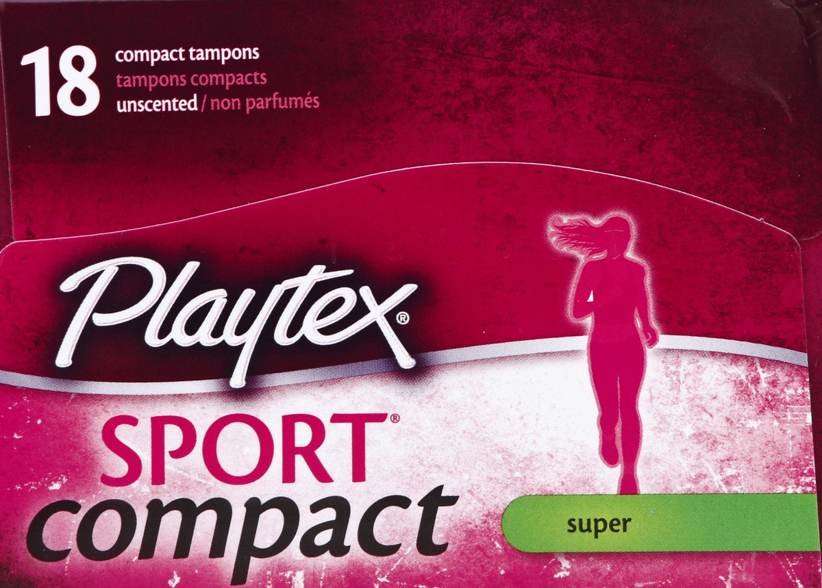 slide 3 of 5, Playtex Sport Super Absorbency Compact Tampons, 18 Tampons, 18 ct