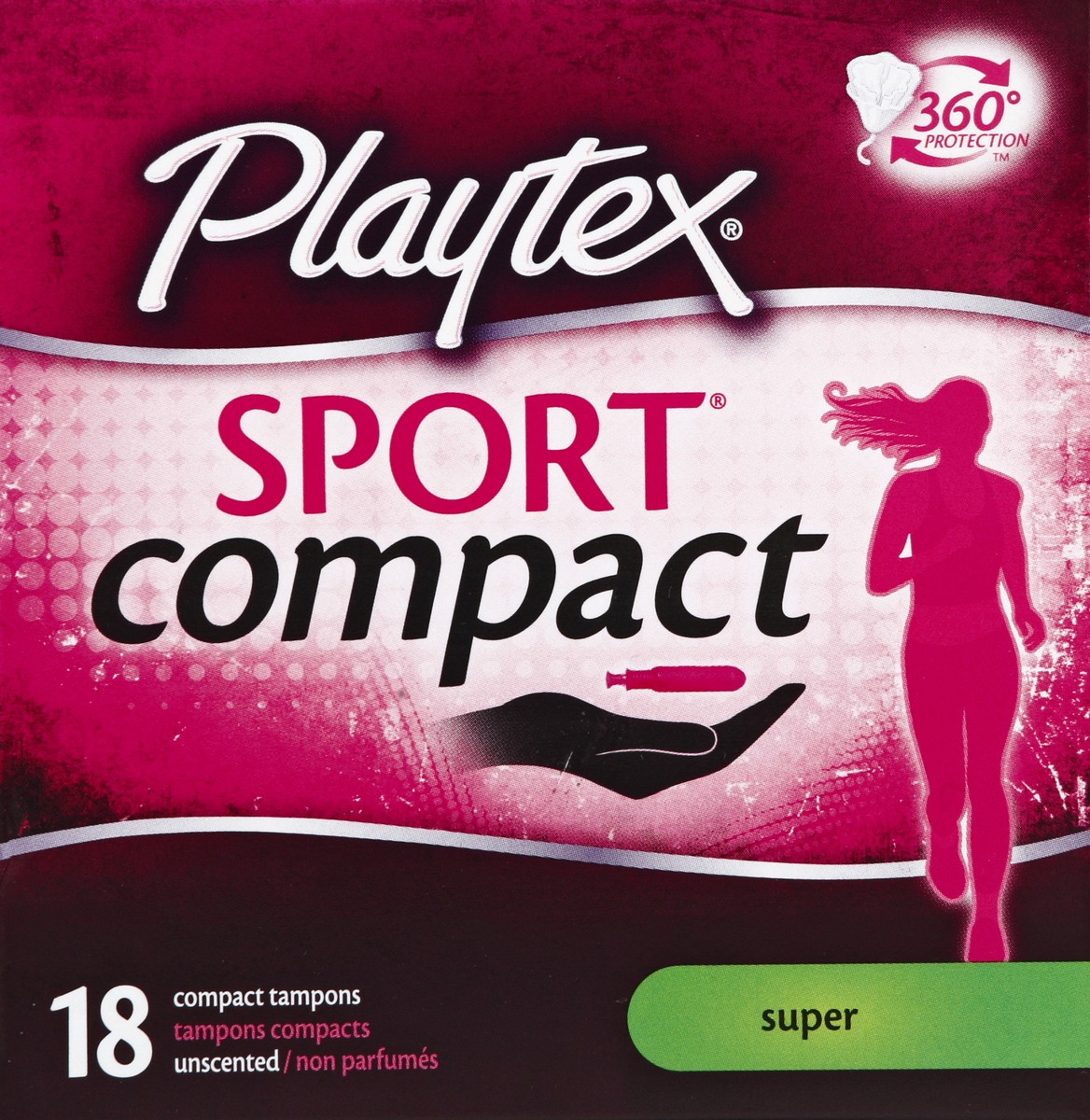 slide 5 of 5, Playtex Sport Super Absorbency Compact Tampons, 18 Tampons, 18 ct