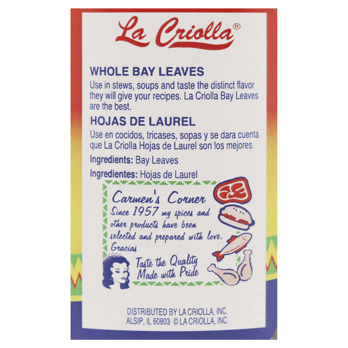 slide 9 of 9, La Criolla Whole Bay Leaves, 0.25 oz