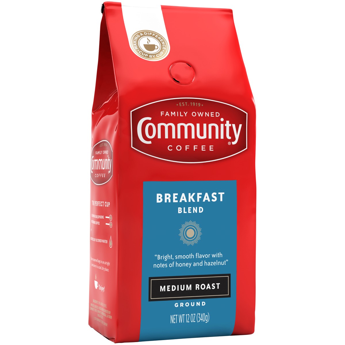 slide 5 of 9, Community Coffee Breakfast Blend Medium Roast Ground Coffee - 12oz, 12 oz