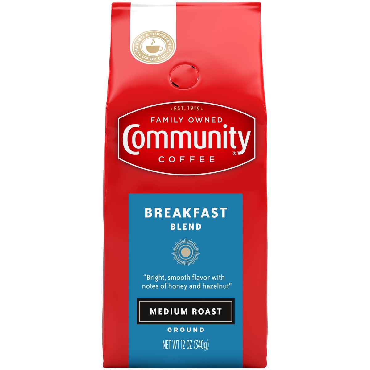 slide 3 of 9, Community Coffee Breakfast Blend Medium Roast Ground Coffee - 12oz, 12 oz