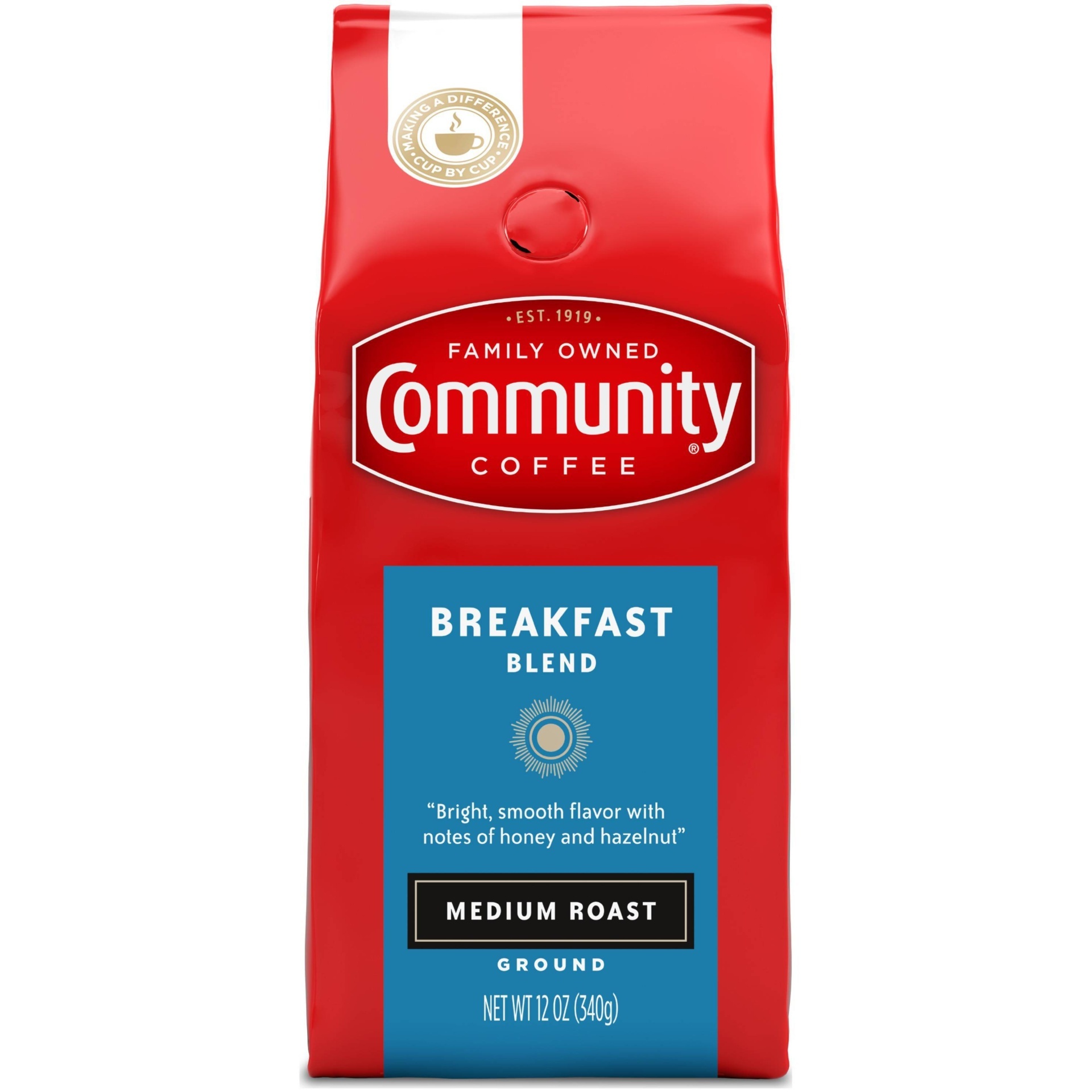 slide 1 of 1, Community Coffee Breakfast Blend Medium Roast Ground Coffee - 12oz, 12 oz