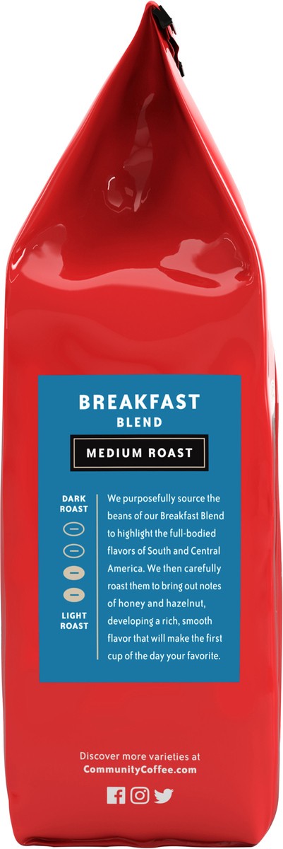 slide 4 of 9, Community Coffee Breakfast Blend Medium Roast Ground 12 oz Gable Top, 12 oz
