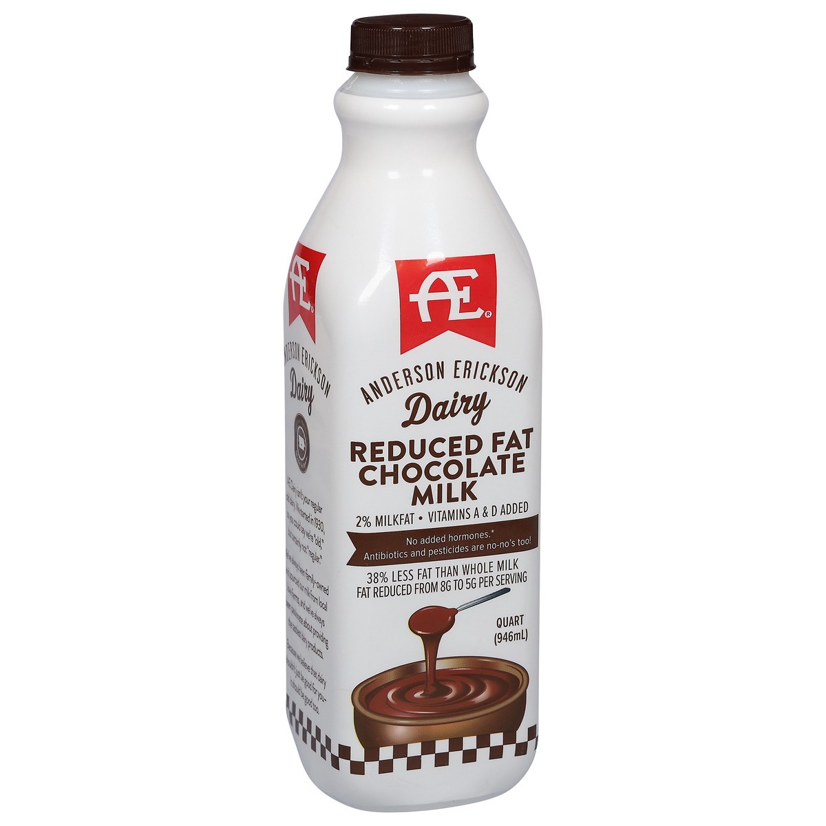 slide 2 of 9, Anderson Erickson Dairy AE Dairy 2% Chocolate Milk, 1 qt