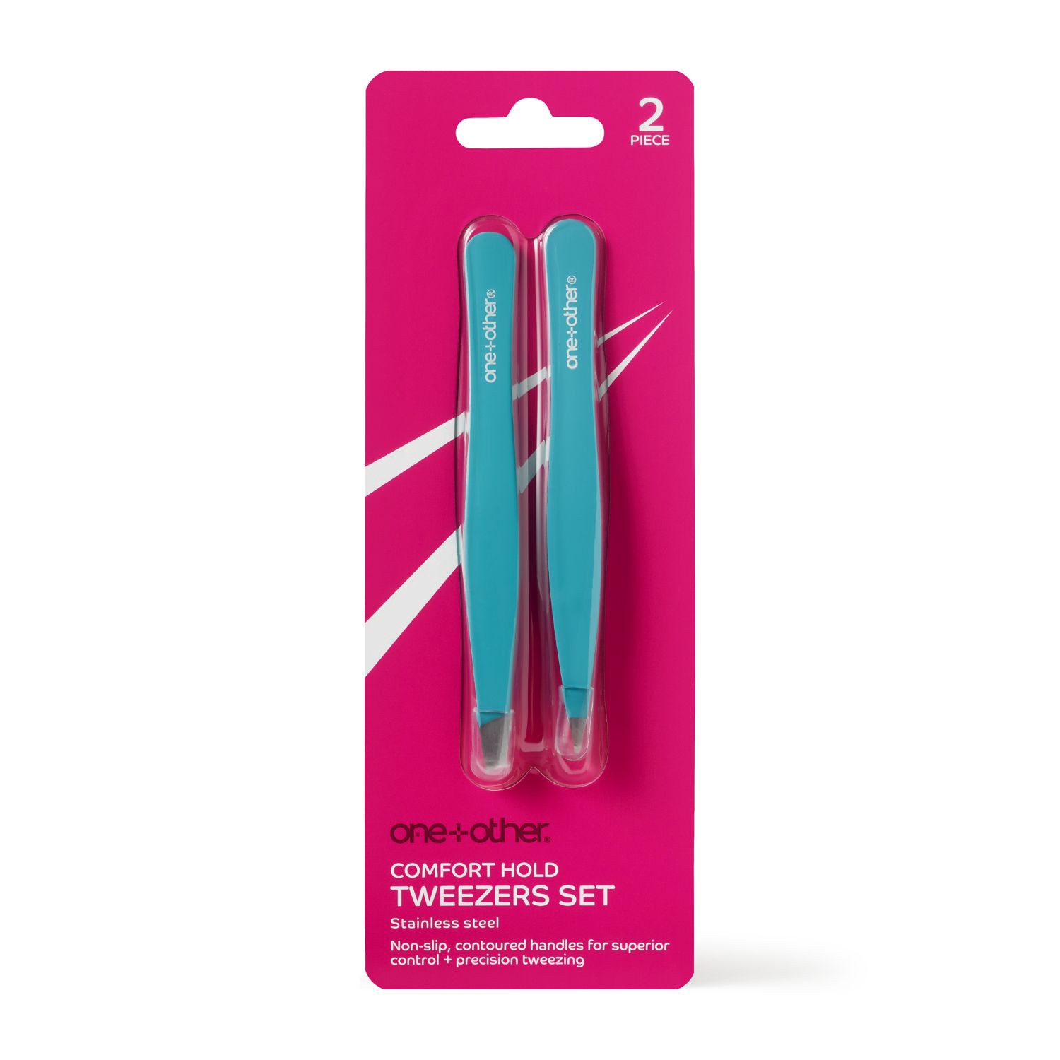 slide 1 of 5, One+Other Comfort Hold Tweezer Duo, 1 ct