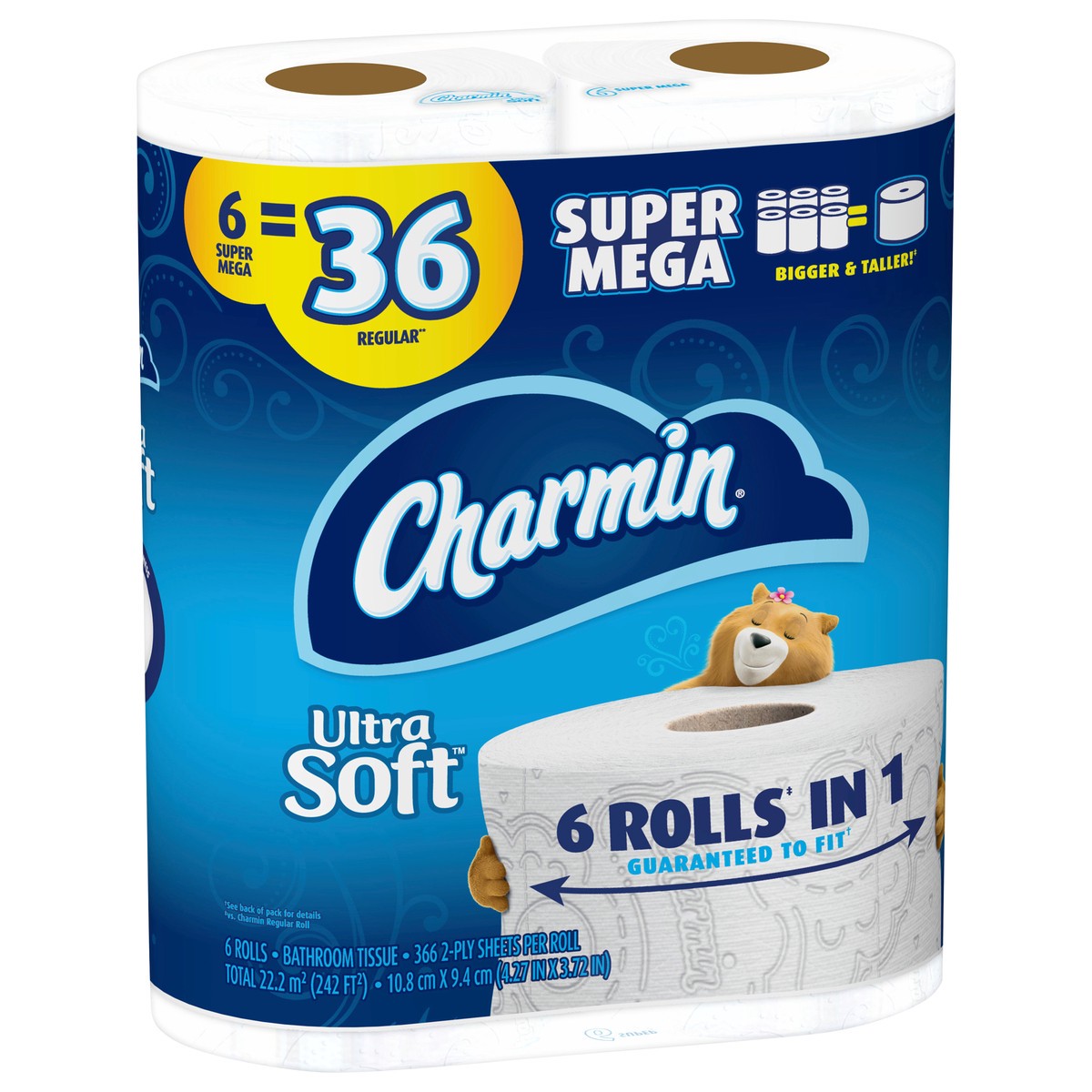 slide 2 of 5, Charmin B/Tsu Ult Soft Super Mega Ro, 6 ct