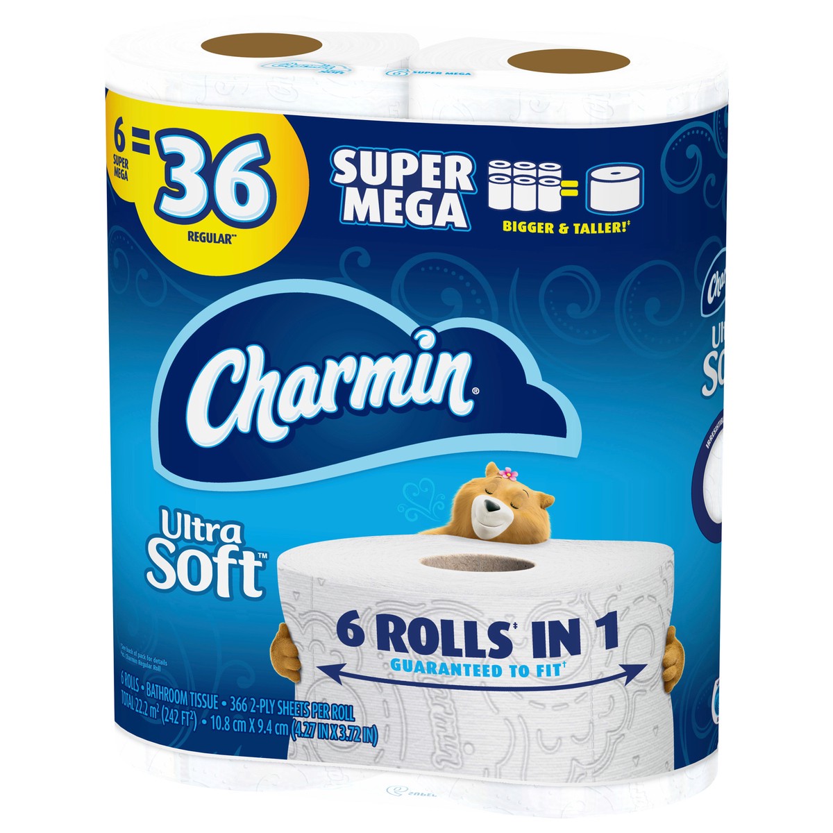 slide 3 of 5, Charmin B/Tsu Ult Soft Super Mega Ro, 6 ct