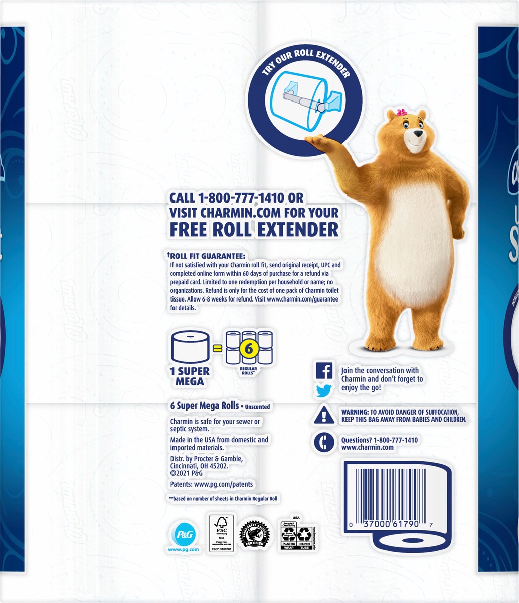 slide 4 of 5, Charmin B/Tsu Ult Soft Super Mega Ro, 6 ct