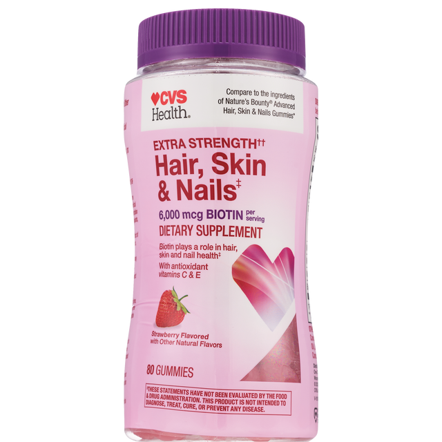 slide 1 of 1, Cvs Health Advanced Hair, Skin & Nails Gummies, 80 Ct, 80 ct