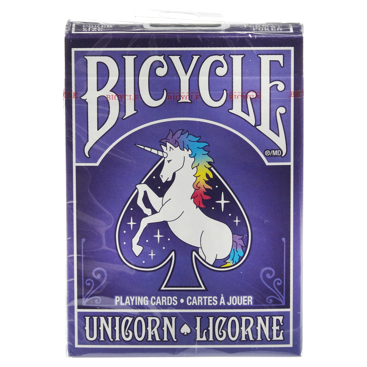 slide 1 of 1, Bicycle Purple Unicorn Card Deck, 1 ct