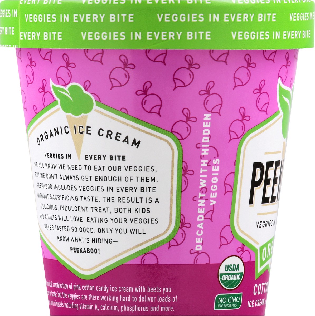 slide 4 of 13, Peekaboo Organic Cotton Candy Ice Cream 14 oz, 14 oz