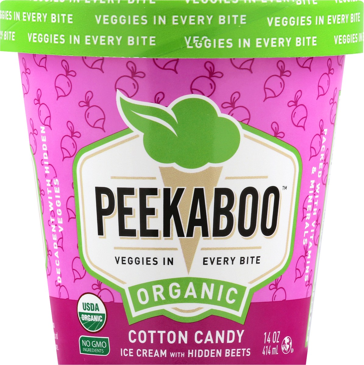 slide 6 of 13, Peekaboo Organic Cotton Candy Ice Cream 14 oz, 14 oz