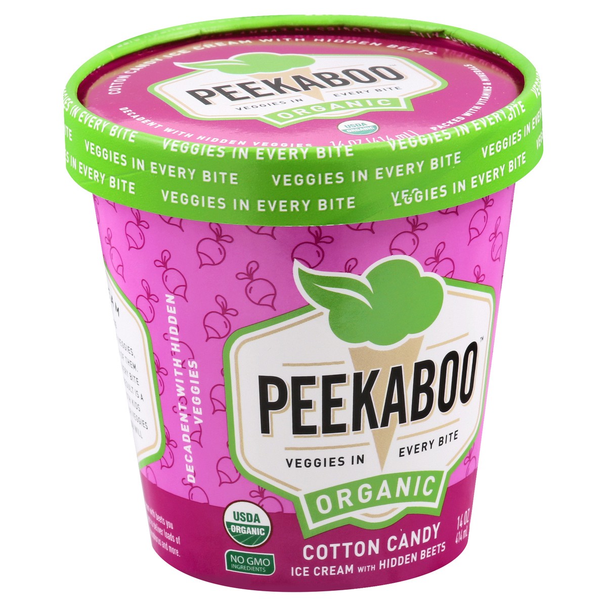 slide 10 of 13, Peekaboo Organic Cotton Candy Ice Cream 14 oz, 14 oz